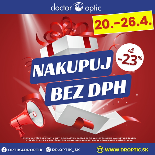 DPH zaplatí za vás očná optika Doctor Optic!